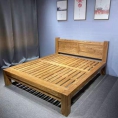 北方老榆木床1.8米1.5米单双人床卧室老榆木家具中式简约现